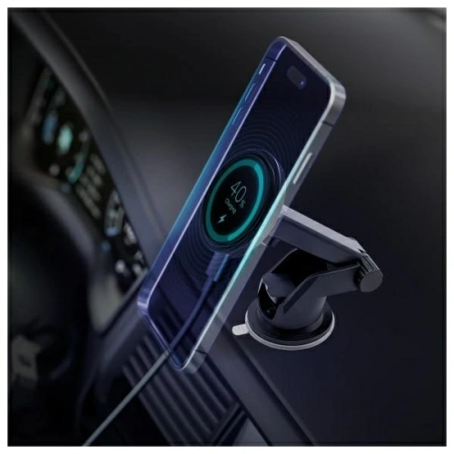 Uchwyt samochodowy na kokpit z ładowaniem bezprzewodowym 3MK Car MagCharger 15W czarny