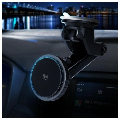 Uchwyt samochodowy na kokpit z ładowaniem bezprzewodowym 3MK Car MagCharger 15W czarny