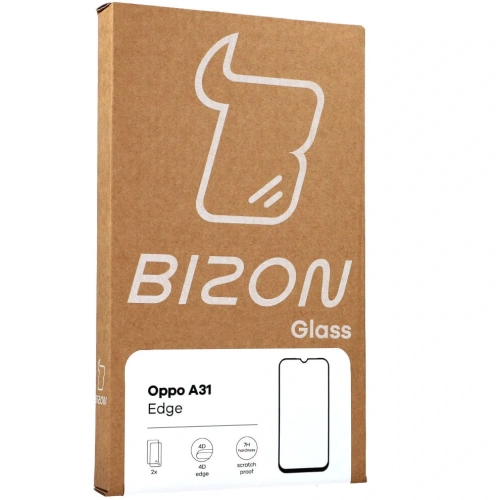 2x szkło na ekran + 1x na aparat Bizon Edge 2 Pack do Oppo A31