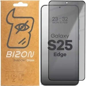 Wholesale Bizon Glass Edge Shadow Samsung Galaxy S25 Edge tinted with a black frame - BIZ8936 - {ean13} - Hurt