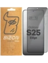 Prywatyzujące szkło hartowane Bizon Glass Edge Shadow do Samsung Galaxy S25 Edge przyciemniane z czarną ramką