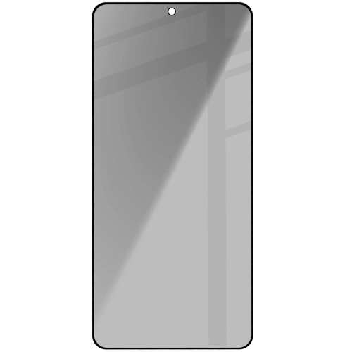 Prywatyzujące szkło hartowane Bizon Glass Edge Shadow do Samsung Galaxy S25 Edge przyciemniane z czarną ramką