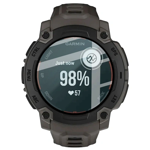 Szkło hybrydowe Bizon Glass Watch Edge Hybrid dla Garmin Instinct E 45mm czarne