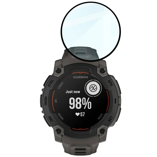 Szkło hybrydowe Bizon Glass Watch Edge Hybrid dla Garmin Instinct E 45mm czarne