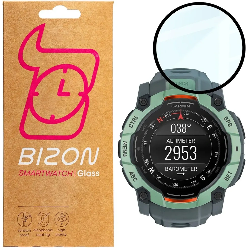 Hurtownia GSM - Bizon Üveg Óra Edge Hybrid Garmin Instinct 3 45mm fekete - BIZ8940 - {ean13} - Hurt