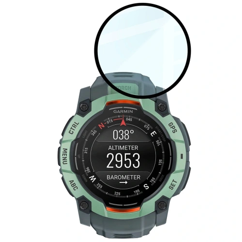 Szkło hybrydowe Bizon Glass Watch Edge Hybrid dla Garmin Instinct 3 45mm czarne