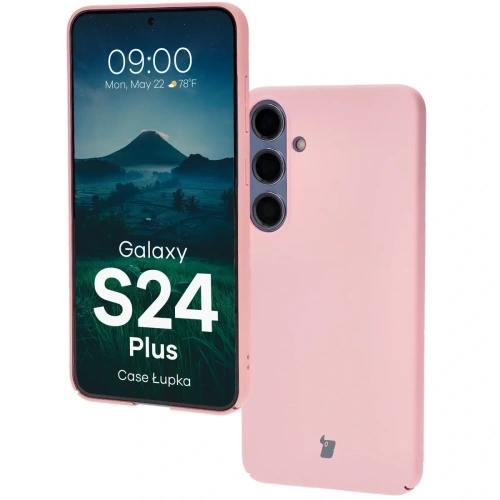 Etui Bizon Case Łupka do Samsung Galaxy S24+ Plus różowe