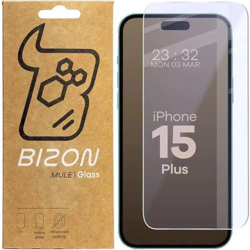 Elastyczne szkło hybrydowe Bizon Glass Mule do Apple iPhone 15 Plus