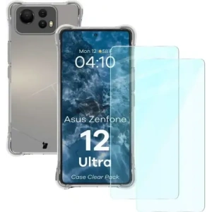 Hurtownia GSM - Bizon Case Clear Pack carcasă + 2x sticlă pentru ecran Asus Zenfone 12 Ultra clară - BIZ8960 - {ean13} - Hurt