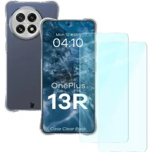 Hurtownia GSM - Bizon Case Clear Pack carcasă + 2x sticlă pentru ecran OnePlus 13R transparentă - BIZ8962 - {ean13} - Hurt