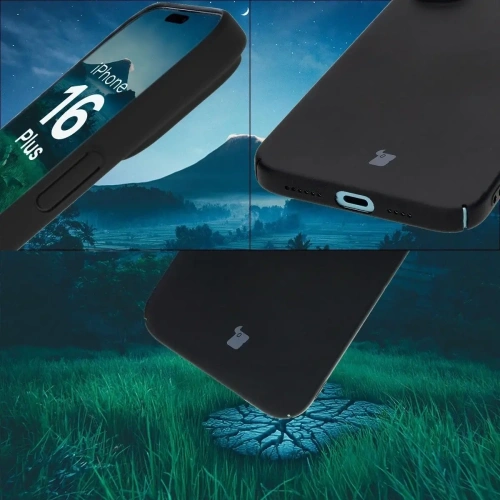 Etui Bizon Case Łupka do Apple iPhone 16 Plus czarne