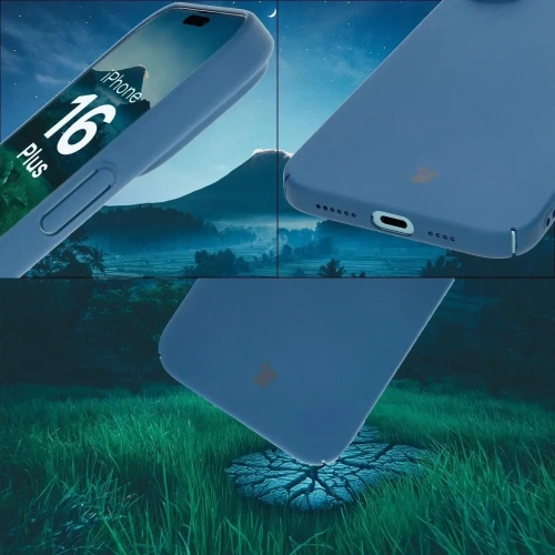 Etui Bizon Case Łupka do Apple iPhone 16 Plus niebieskie