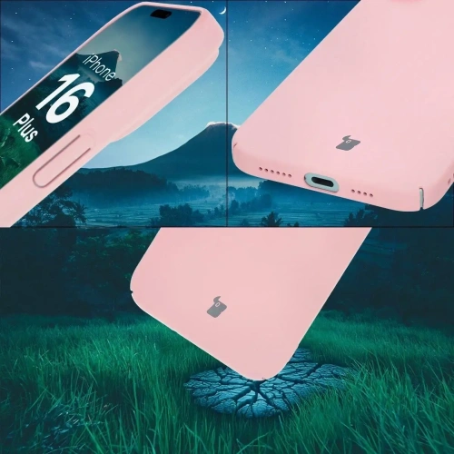 Etui Bizon Case Łupka do Apple iPhone 16 Plus różowe