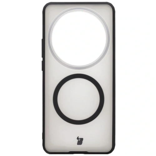 Etui z pierścieniem magnetycznym Bizon Case MatteO do Xiaomi 15 Ultra przydymione-czarne