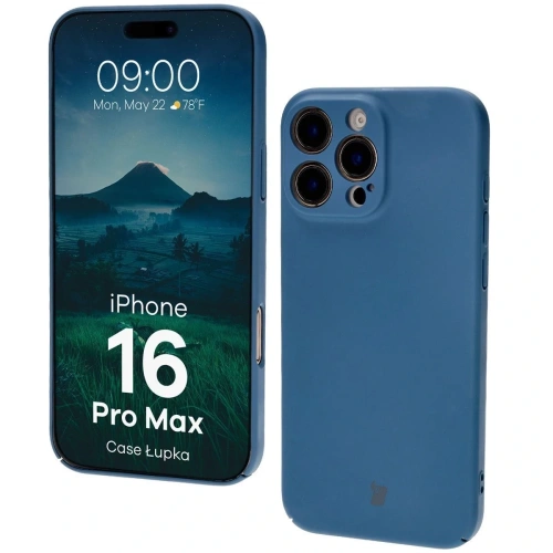 Etui Bizon Case Łupka do Apple iPhone 16 Pro Max niebieskie