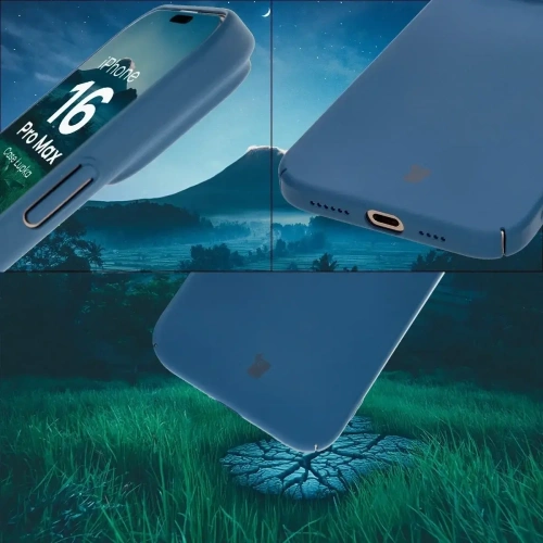 Etui Bizon Case Łupka do Apple iPhone 16 Pro Max niebieskie