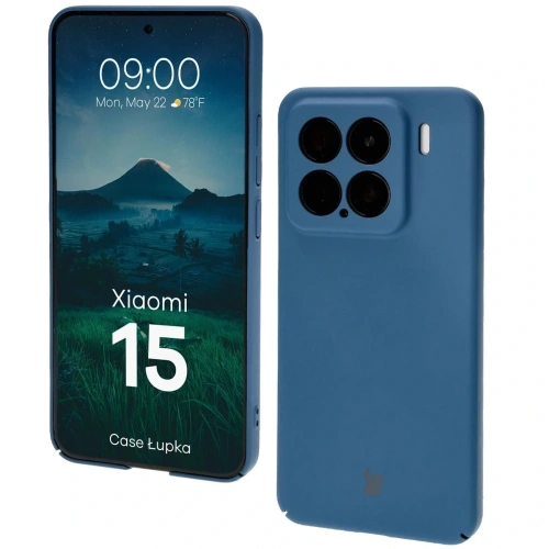 Etui Bizon Case Łupka do Xiaomi 15 niebieskie