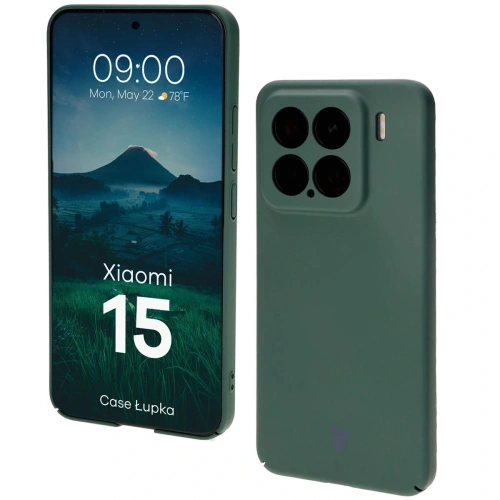 Etui Bizon Case Łupka do Xiaomi 15 zielone