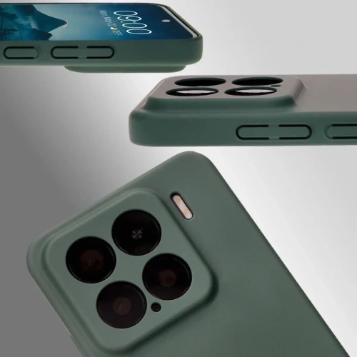 Etui Bizon Case Łupka do Xiaomi 15 zielone