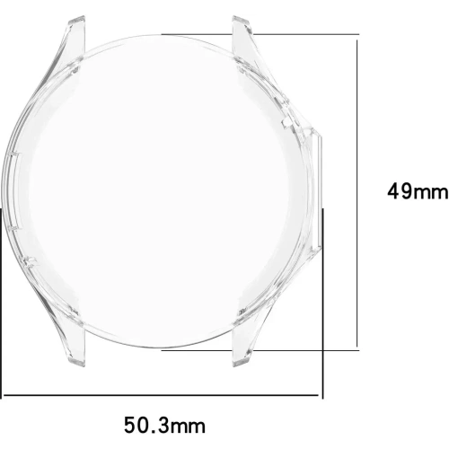 Etui z osłoną ekranu Bizon Case Watch Felipe do OnePlus Watch 3 / Oppo Watch X2 przeźroczyste