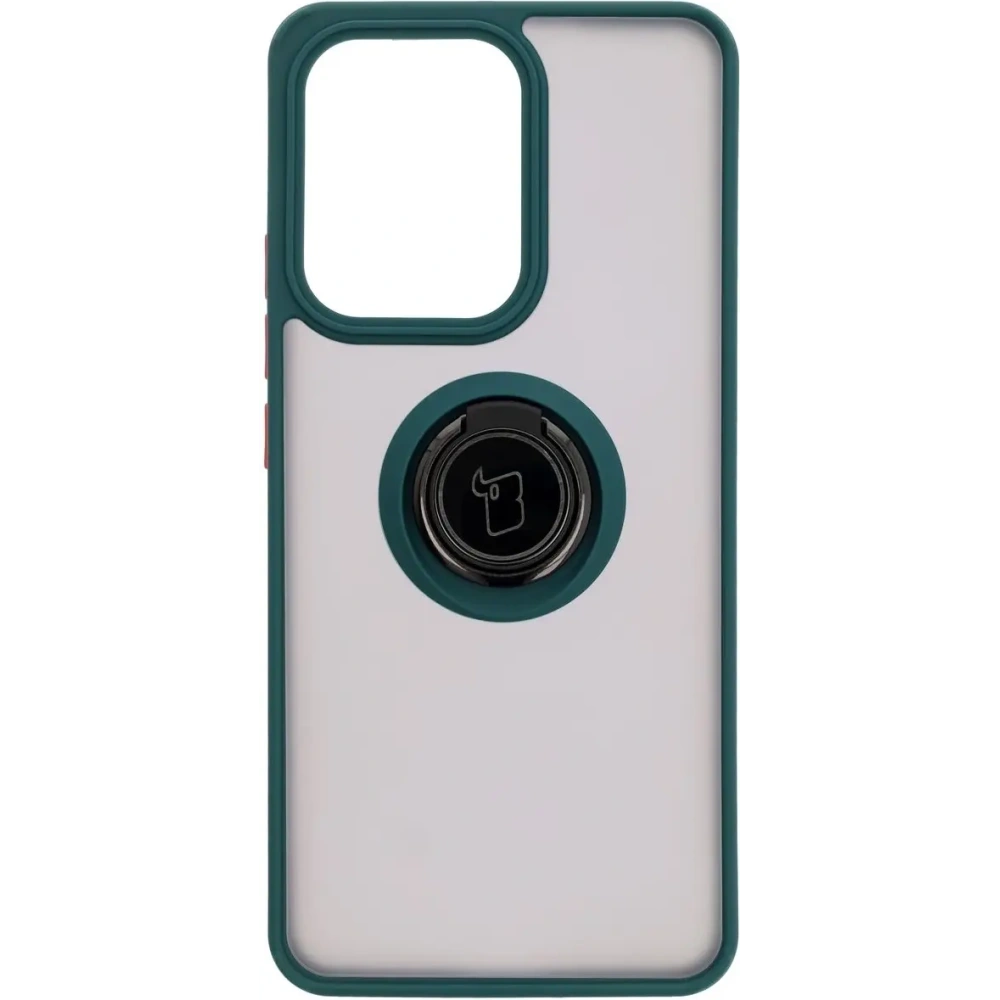 Hurtownia GSM - Bizon Case Hybrid Ring Oppo Reno13 F / FS fumuriu cu un cadru verde închis. - BIZ8991 - {ean13} - Hurt