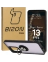 Etui z uchwytem na palec Bizon Case Hybrid Ring do Oppo Reno13 F / FS przydymione z czarną ramką