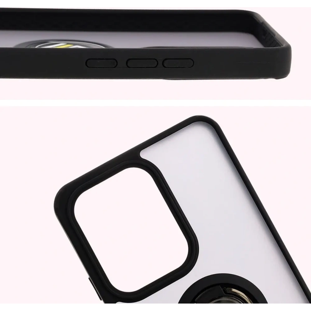 Hurtownia GSM - Bizon Caz Hybrid Ring Oppo Reno13 F / FS fumuriu cu un cadru negru - BIZ8992 - {ean13} - Hurt