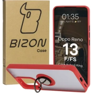 Hurtownia GSM - Bizon Case Hybrid Gyűrű Oppo Reno13 F / FS füstös piros kerettel - BIZ8993 - {ean13} - Hurt