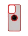 Hurtownia GSM - Etui z uchwytem na palec Bizon Case Hybrid Ring do Oppo Reno13 F / FS przydymione z czerwoną ramką - BIZ8993 - {ean13} - Hurt