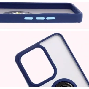 Hurtownia GSM - Bizon Case Hybrid Gyűrű Oppo Reno13 F / FS füstös színben, tengerészkék kerettel - BIZ8994 - {ean13} - Hurt