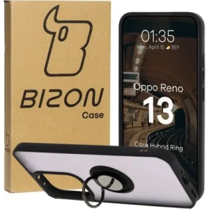 Hurtownia GSM - Bizon Case Hybrid Gyűrű Oppo Reno13 füstös fekete kerettel - BIZ8996 - {ean13} - Hurt