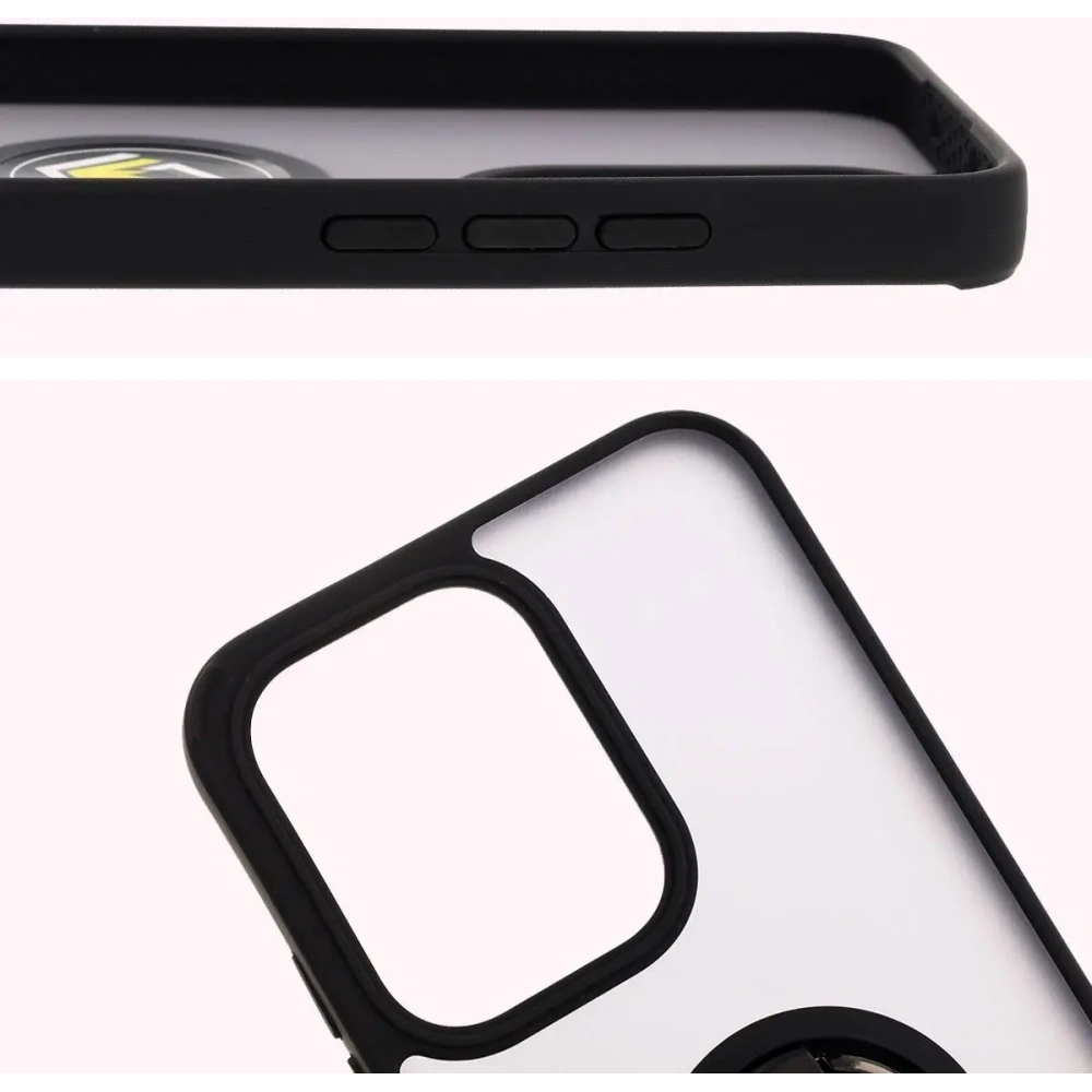 Wholesale Bizon Case Hybrid Ring Oppo Reno13 smoky with a black frame - BIZ8996 - {ean13} - Hurt