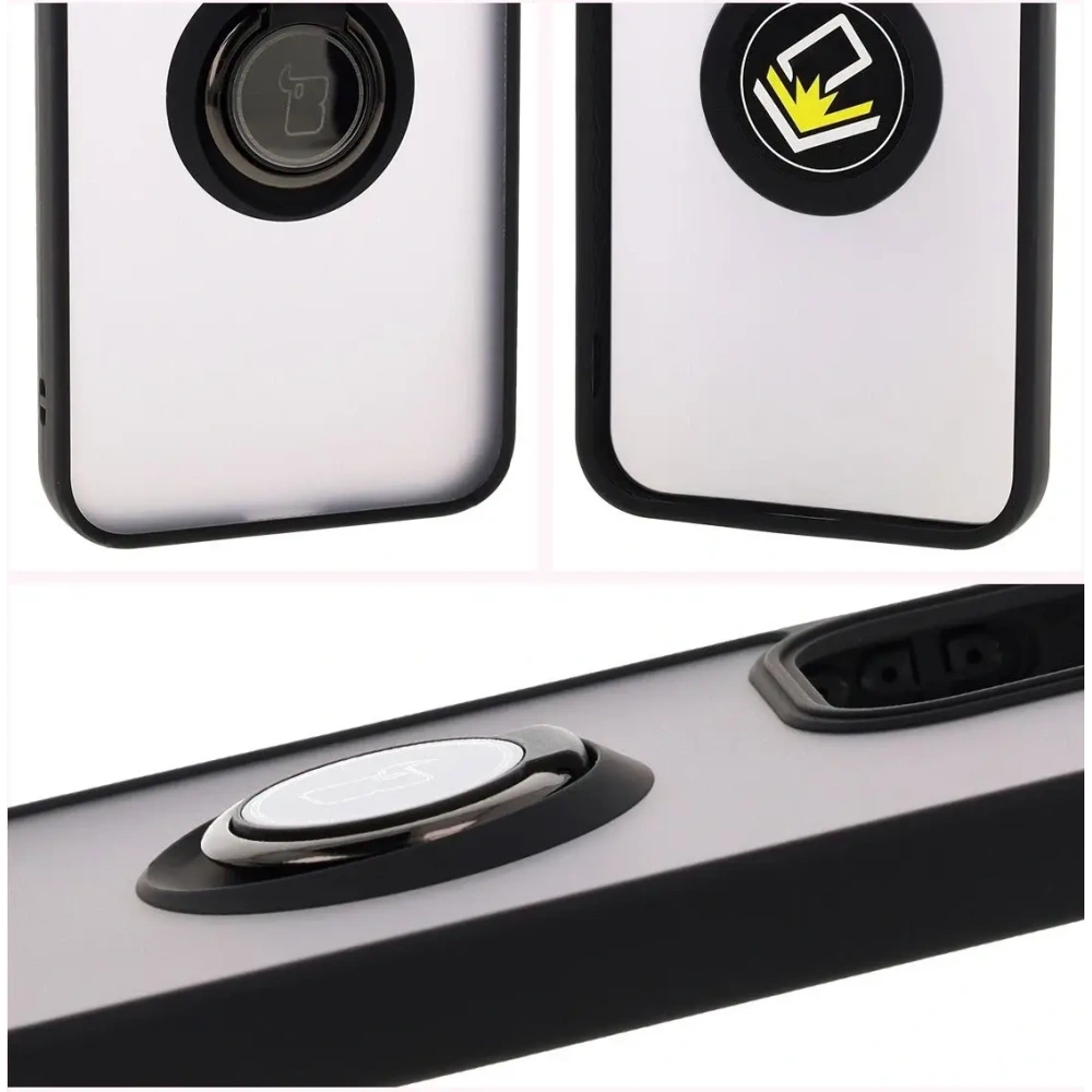 Wholesale Bizon Case Hybrid Ring Oppo Reno13 smoky with a black frame - BIZ8996 - {ean13} - Hurt