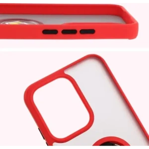 Hurtownia GSM - Husa hibridă Bizon pentru Oppo Reno13, fumurie, cu un cadru roșu. - BIZ8997 - {ean13} - Hurt