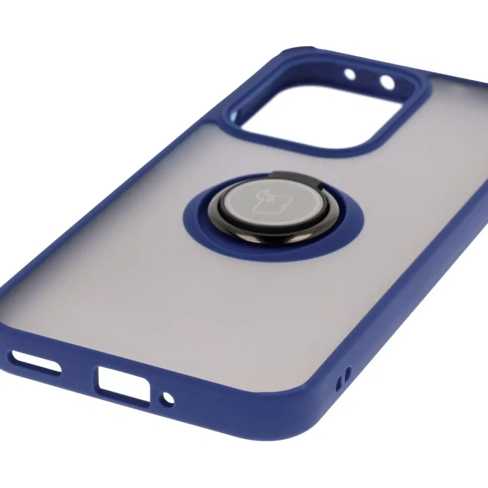 Wholesale Bizon Case Hybrid Ring Oppo Reno13 smoky with a blue frame - BIZ8998 - {ean13} - Hurt