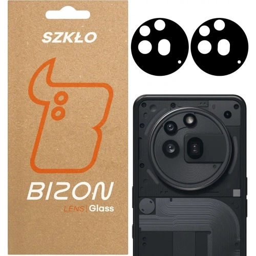 Szkło na aparat Bizon Glass Silk Lens do Nothing Phone (3a) Pro [2 PACK]
