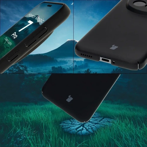 Etui Bizon Case Łupka do Honor Magic7 Pro czarne