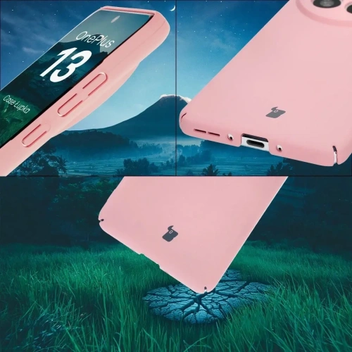 Etui Bizon Case Łupka do OnePlus 13 różowe