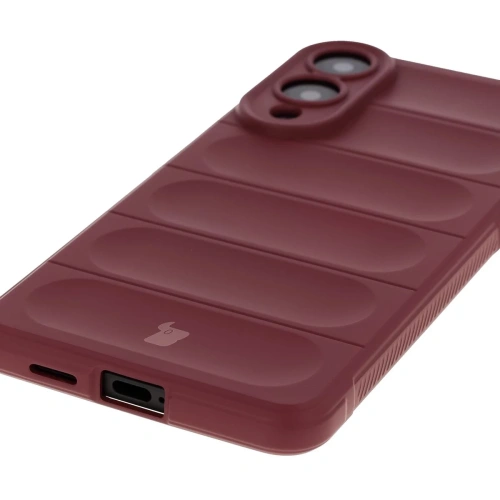 Pancerne etui Bizon Case Tur do Samsung Galaxy S25 Edge burgundowe