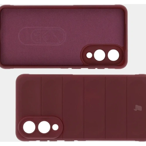 Pancerne etui Bizon Case Tur do Samsung Galaxy S25 Edge burgundowe
