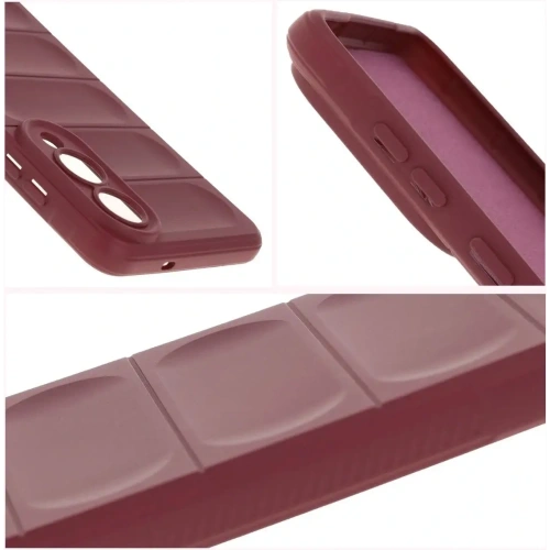 Pancerne etui Bizon Case Tur do Samsung Galaxy S25 Edge burgundowe