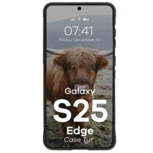 Hurtownia GSM - Pancerne etui Bizon Case Tur do Samsung Galaxy S25 Edge czarne - BIZ9016 - {ean13} - Hurt