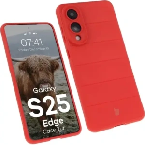 Hurtownia GSM - Pancerne etui Bizon Case Tur do Samsung Galaxy S25 Edge czerwone - BIZ9017 - {ean13} - Hurt