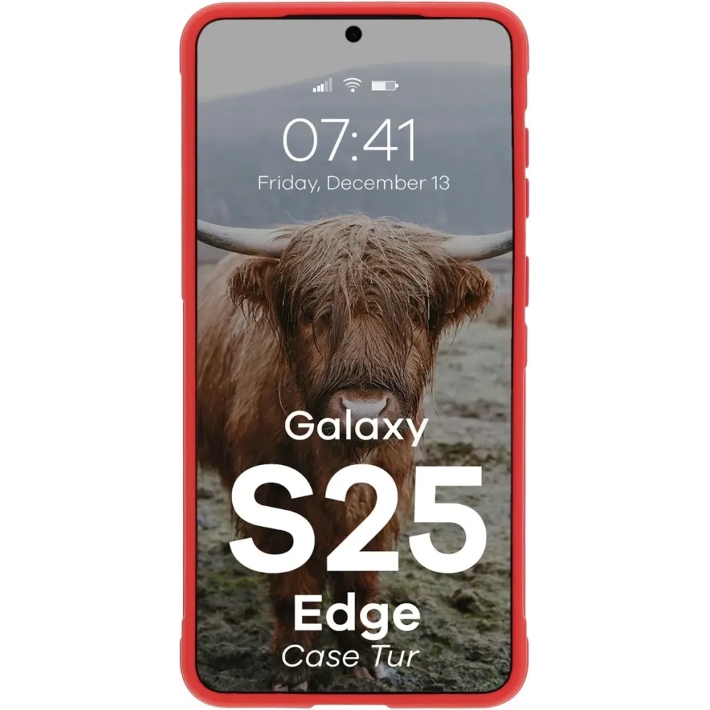 Hurtownia GSM - Pancerne etui Bizon Case Tur do Samsung Galaxy S25 Edge czerwone - BIZ9017 - {ean13} - Hurt
