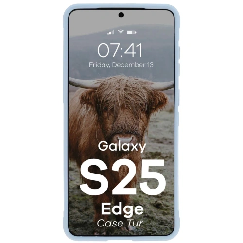 Pancerne etui Bizon Case Tur do Samsung Galaxy S25 Edge jasnoniebieskie