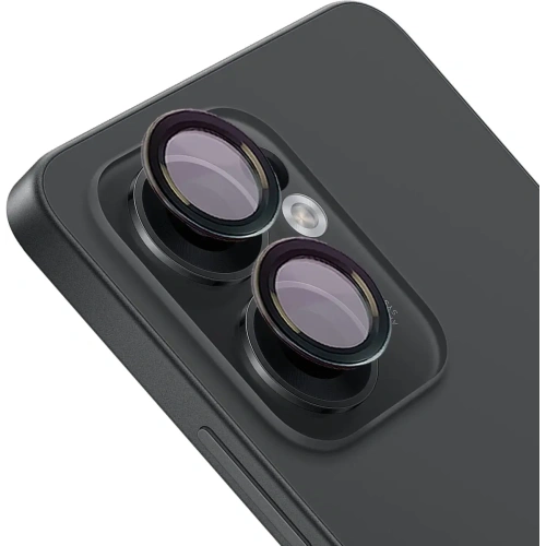 Szkło na aparat Bizon Glass Snap Lens do Oppo Reno13 F/FS czarna ramka