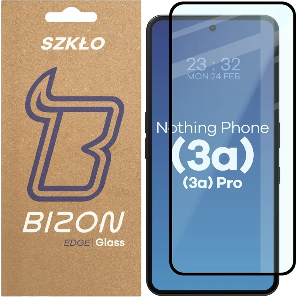 Hurtownia GSM - Bizon Glass Edge 2 Nothing Phone (3a) / (3a) Pro černý rám - BIZ9027 - {ean13} - Hurt