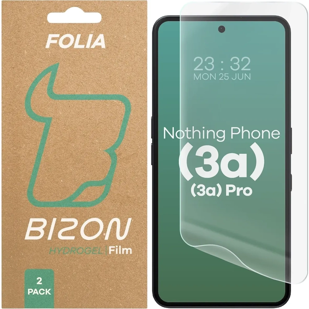 Hurtownia GSM - Bizon Glass Hydrogel Front Nothing Phone (3a) / (3a) Pro [2 PACK] - BIZ9030 - {ean13} - Hurt