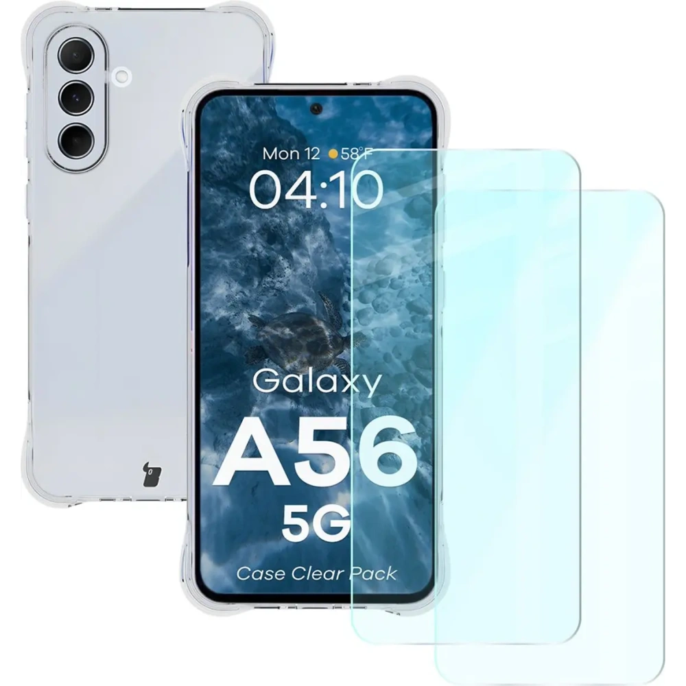 Hurtownia GSM - Bizon Case Clear Pack pouzdro + 2x sklo na displej Samsung Galaxy A56 5G průhledné - BIZ9031 - {ean13} - Hurt