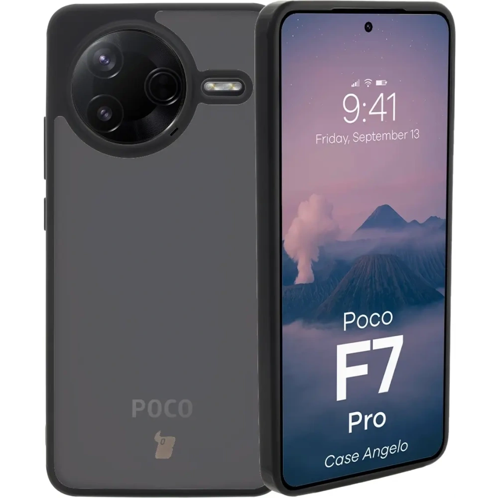 Wholesale Bizon Case Angelo Xiaomi Poco F7 Pro smoked with a black frame - BIZ9034 - {ean13} - Hurt